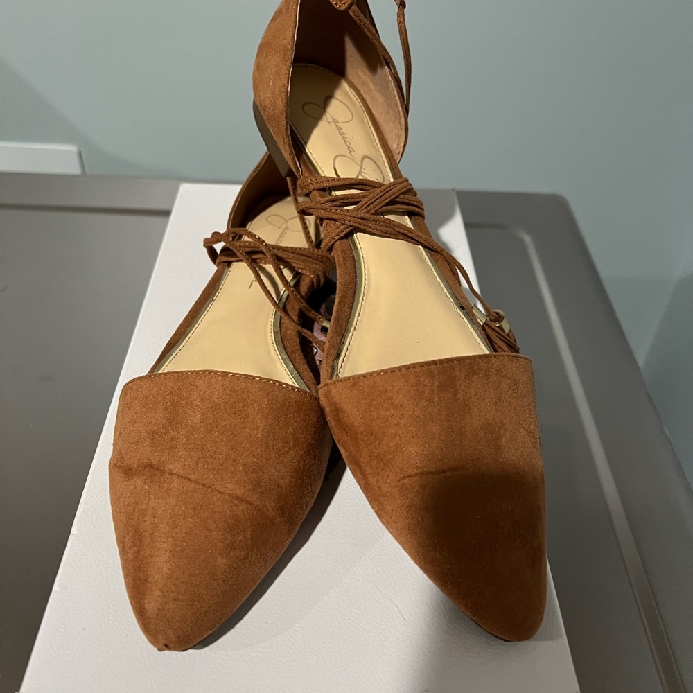 Tan Jessica Simpson flats